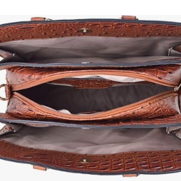 2pcs with 3 Compartments Handbag Wallet Tote Shoulder Hobo Bag Top Purse Set - Picture 2 of 3